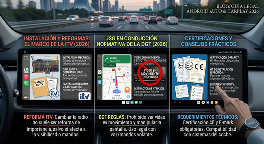 ¿Es legal una pantalla Android en el coche? ITV y DGT (2026)