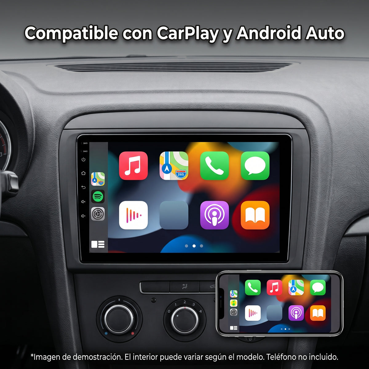 Pantalla CarPlay - Volvo XC70 V70 S60 2004-2014
